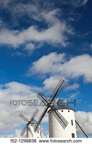 Windmills, Campo de Criptana, Ciudad Real province, Castilla-La Mancha, Spain View Large Photo Image Stock Photo - Windmills, Campo de Criptana, Ciudad Real province, Castilla-La Mancha, Spain. Fotosearch