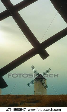Windmills, Campo de Criptana, Ciudad Real province, Castilla-La Mancha, the route of Don Quixote, Spain. View Large Photo Image Stock Photo - Windmills, Campo de Criptana, Ciudad Real province, Castilla-La Mancha, the route of Don Quixote, Spain.. Fotosearch