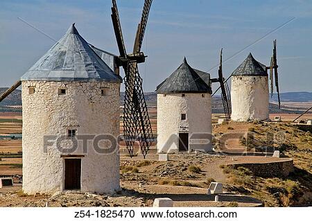 Windmills, Consuegra, Toledo, Castile La Mancha, Spain View Large Photo Image Stock Image - Windmills, Consuegra, Toledo, Castile La Mancha, Spain. Fotosearch