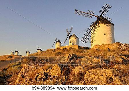 Windmills, Consuegra. Toledo province, Castilla-La Mancha, Spain View Large Photo Image Picture - Windmills, Consuegra. Toledo province, Castilla-La Mancha, Spain. Fotosearch