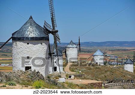 Windmills, Consuegra, Toledo province, Castile-La Mancha, Spain View Large Photo Image Picture - Windmills, Consuegra, Toledo province, Castile-La Mancha, Spain. Fotosearch