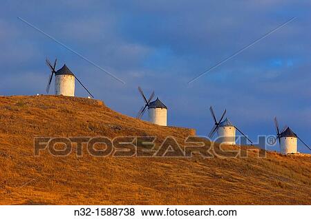Windmills, Consuegra, Toledo province, Route of Don Quixote, Castilla-La Mancha, Spain View Large Photo Image Stock Photo - Windmills, Consuegra, Toledo province, Route of Don Quixote, Castilla-La Mancha, Spain. Fotosearch