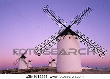 Windmills in Campo de Criptana, Province of Ciudad Real, autonomous community Castile-La Mancha, Spain, Europe View Large Photo Image Stock Image - Windmills in Campo de Criptana, Province of Ciudad Real, autonomous community Castile-La Mancha, Spain, Europe. Fotosearch