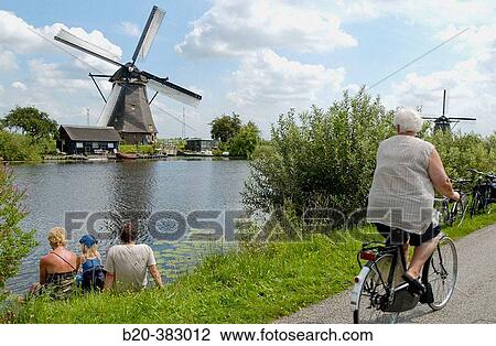 Windmills. Kinderdijk. Netherlands View Large Photo Image Stock Image - Windmills. Kinderdijk. Netherlands. Fotosearch