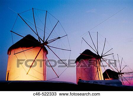 Windmills on the Coast, Mykonos. Cyclades Islands. Greece View Large Photo Image Stock Image - Windmills on the Coast, Mykonos. Cyclades Islands. Greece. Fotosearch