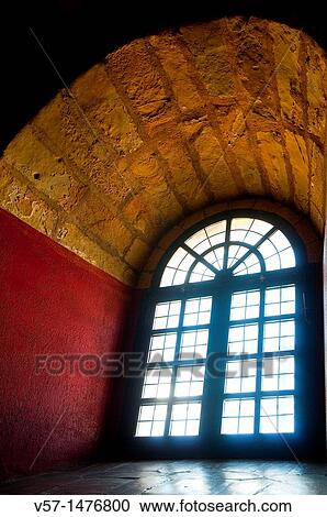 Window of the castle, indoor view. Sig? enza, Guadalajara province, Castilla La Mancha, Spain. View Large Photo Image Stock Image - Window of the castle, indoor view. Sig? enza, Guadalajara province, Castilla La Mancha, Spain.. Fotosearch