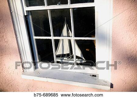 Stock Photography - Window, Southwold, Suffolk, East Anglia, England, UK.. Fotosearch