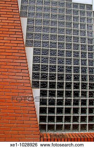 Stock Photograph - Windows from a public school, Santa Eugenia de Berga, Catalonia, Spain.. Fotosearch