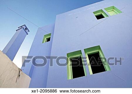 Windows, house, Assilah, Morocco View Large Photo Image Stock Photograph - Windows, house, Assilah, Morocco. Fotosearch