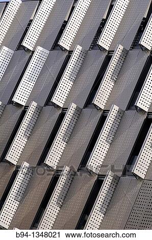 Stock Image - Windows of geriatric hospital, Centre Sociosanitari Putget Dolors Aleu, Marques de Santa Anna 9, Barcelona, Catalonia, Spain. Fotosearch
