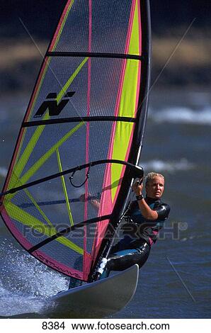 Windsurfing. Columbia River. Oregon. USA View Large Photo Image Picture - Windsurfing. Columbia River. Oregon. USA. Fotosearch