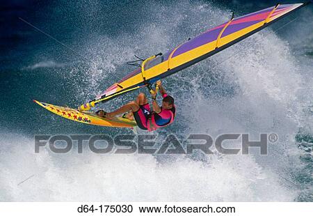 Windsurfing. Maui. Hawaii View Large Photo Image Stock Image - Windsurfing. Maui. Hawaii. Fotosearch