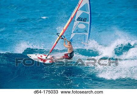 Windsurfing. Maui. Hawaii View Large Photo Image Stock Image - Windsurfing. Maui. Hawaii. Fotosearch