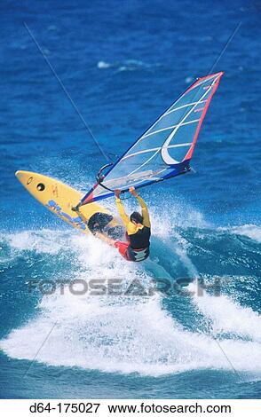 Windsurfing. Maui. Hawaii View Large Photo Image Stock Photo - Windsurfing. Maui. Hawaii. Fotosearch
