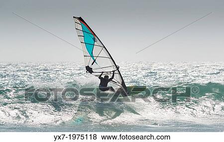 Windsurfing. View Large Photo Image Stock Photo - Windsurfing.. Fotosearch