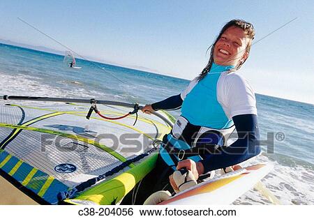 Windsurfing View Large Photo Image Stock Photograph - Windsurfing. Fotosearch