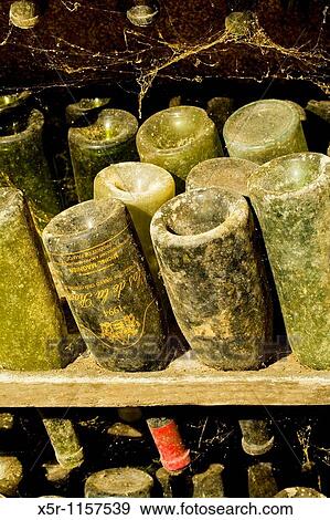 Stock Photo - wine archive, Ch? teau de Cary Potet wine cellar, Buxy, Burgundy, France. Fotosearch