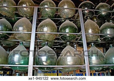 Wine decanters, cellar View Large Photo Image Stock Image - Wine decanters, cellar. Fotosearch