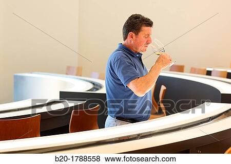 Stock Photo - Wine Tasting, Olarra winery, Rioja, Logroo, Spain. Fotosearch