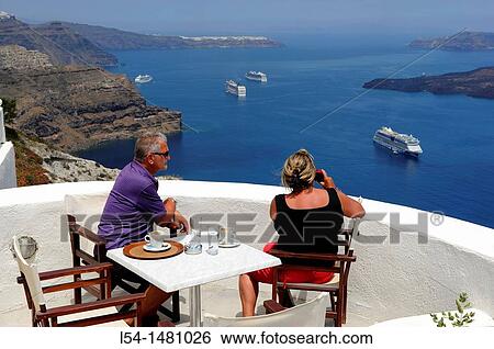 Winery Restaurant Santorini Greece Island Mediterranean Cruise Aegean View Large Photo Image Stock Photograph - Winery Restaurant Santorini Greece Island Mediterranean Cruise Aegean. Fotosearch