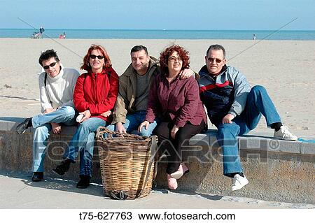 Stock Image - Winter beach. Fotosearch