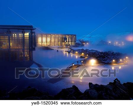 Winter evening at the Blue Lagoon, Iceland View Large Photo Image Stock Photography - Winter evening at the Blue Lagoon, Iceland. Fotosearch
