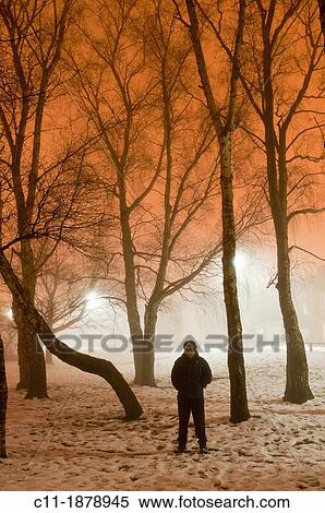winter fog with trees at night, Biggin Hill, Kent, England, UK, Europe View Large Photo Image Stock Photography - winter fog with trees at night, Biggin Hill, Kent, England, UK, Europe. Fotosearch