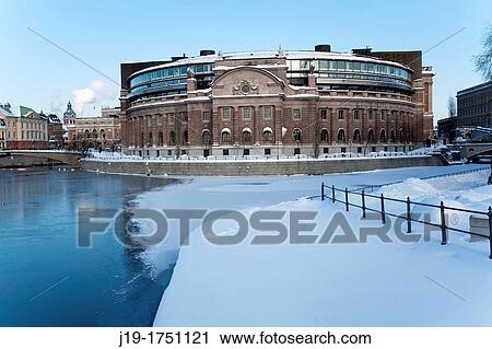 Winter, Parliament House Stockholm Sweden View Large Photo Image Stock Image - Winter, Parliament House Stockholm Sweden. Fotosearch