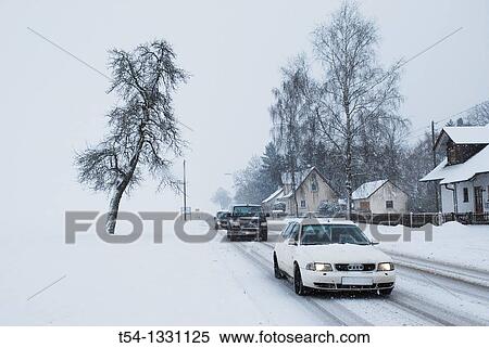 Winter road conditions on a country road View Large Photo Image Stock Photography - Winter road conditions on a country road. Fotosearch
