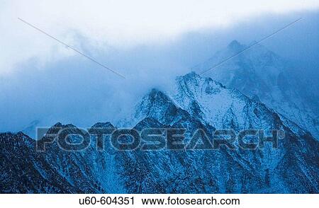 Stock Image - Winter scene in the high altitude Sierra Mountains in California. USA.. Fotosearch