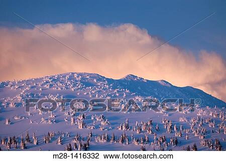 Winter sunset over the summit of Brothers Mountain, Manning Provincial Park British Columbia Canada View Large Photo Image Stock Image - Winter sunset over the summit of Brothers Mountain, Manning Provincial Park British Columbia Canada. Fotosearch