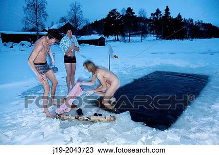 Winterbath after Sauna, Northern Sweden. View Large Photo Image Stock Image - Winterbath after Sauna, Northern Sweden.. Fotosearch