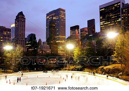 Wollman ice-skating rink, Central Park, Manhattan, New York City, USA View Large Photo Image Stock Image - Wollman ice-skating rink, Central Park, Manhattan, New York City, USA. Fotosearch