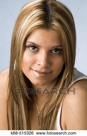 Stock Photograph - woman, 24, mixed race, Italian, English, Guyana. Fotosearch