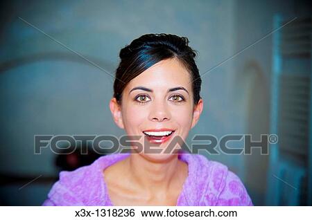 Woman after hair and make up session View Large Photo Image Stock Photograph - Woman after hair and make up session. Fotosearch