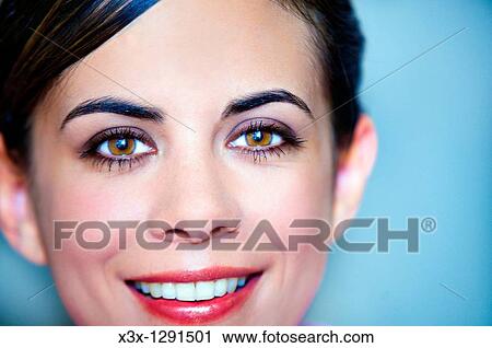 Woman after make up session View Large Photo Image Stock Image - Woman after make up session. Fotosearch