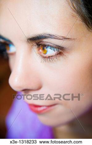 Woman after make up session View Large Photo Image Stock Image - Woman after make up session. Fotosearch