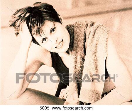 Stock Photography - Woman after workout. Fotosearch