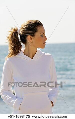 woman, air, breathing, young adult, eyes shut View Large Photo Image Stock Photography - woman, air, breathing, young adult, eyes shut. Fotosearch