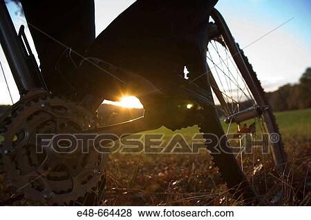 Woman alone outdoors on bicycle View Large Photo Image Stock Photo - Woman alone outdoors on bicycle. Fotosearch
