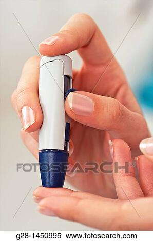 Woman and blood glucose test to treat diabetes View Large Photo Image Stock Photography - Woman and blood glucose test to treat diabetes. Fotosearch