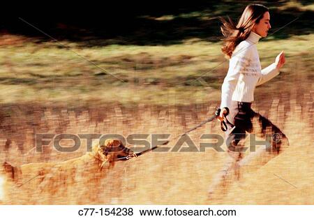 Woman and dog. View Large Photo Image Stock Photo - Woman and dog.. Fotosearch