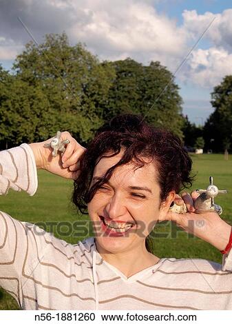 Woman at Ealing Common park View Large Photo Image Stock Image - Woman at Ealing Common park. Fotosearch