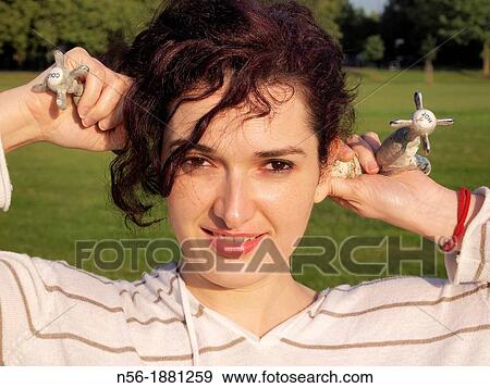 Woman at Ealing Common park View Large Photo Image Stock Photo - Woman at Ealing Common park. Fotosearch