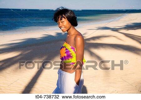 Woman at Las Terrenas beach, Dominican Republic View Large Photo Image Stock Image - Woman at Las Terrenas beach, Dominican Republic. Fotosearch