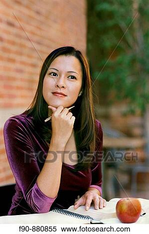 Woman at outdoor cafe MR View Large Photo Image Stock Photography - Woman at outdoor cafe MR. Fotosearch