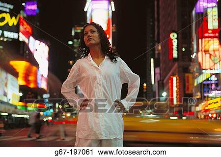 Woman at Times Square. New York City. USA View Large Photo Image Stock Image - Woman at Times Square. New York City. USA. Fotosearch