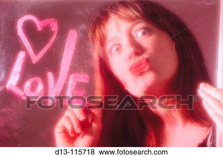 Woman behind a glass View Large Photo Image Stock Photo - Woman behind a glass. Fotosearch