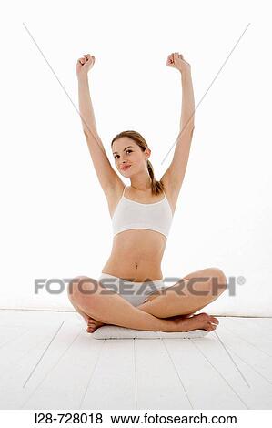 Woman body care, cheerful View Large Photo Image Stock Photo - Woman body care, cheerful. Fotosearch