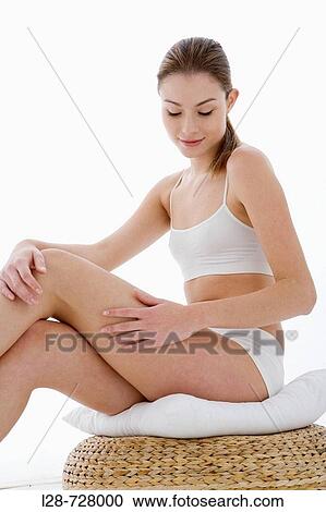 Stock Image - Woman Body Care. Fotosearch